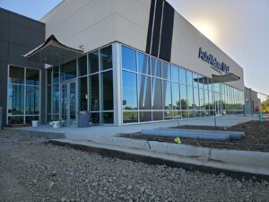auto nation usa storefront with glass walls and door